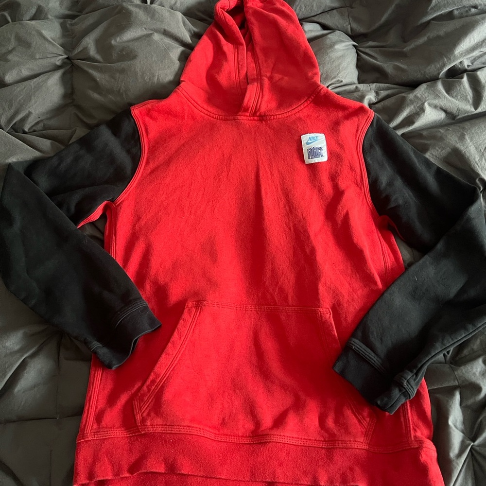Nike Boys Red and Black Hoodie